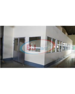 Vách văn phòng - nhôm kính - thạch cao